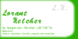 lorant melcher business card